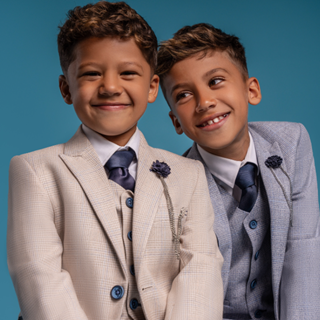 Buy 5 full suits from our collection (jacket, waistcoat and trousers) and get the kids suits go for free. See in-store for T&Cs. Not to be used in conjunction with any offer. Maximum 2 kids suits.
