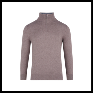 Outlet Price €89.95  - Pima cotton stretch half zip