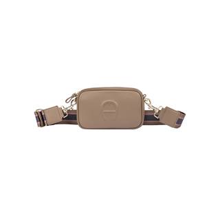 Nora M shoulder bag in taupe, nature green and black | RRP € 579 | Outlet € 405