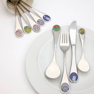 Kids 4-piece children's cutlery set NC, various designs, in a box, dishwasher safe | RRP € 40,90