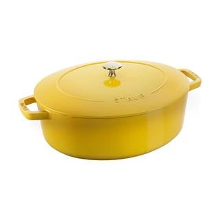 Staub Gusseisen Cocotte, rund, Citron, 31cm, rund, Citron, 31cm, B Ware | UVP € 339