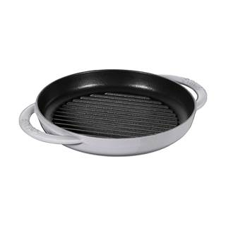 Staub Gusseisen Pure Grillpfanne, rund, graphitgrau, 22cm, B Ware | UVP € 129