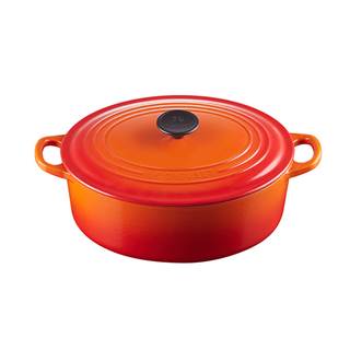 Prix outlet €265,30 - Cast Iron 29cm oval casserole flame