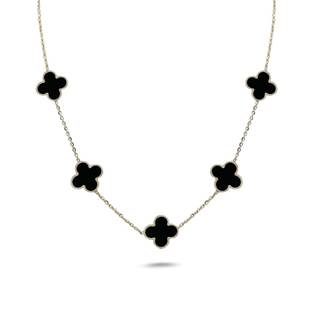 Outlet price €893 - Necklace clover onyx