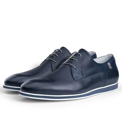 Casual Shoe DarkBlue Printed leather